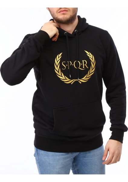 Spqr Erkek Sweatshirt Tılya Siyah