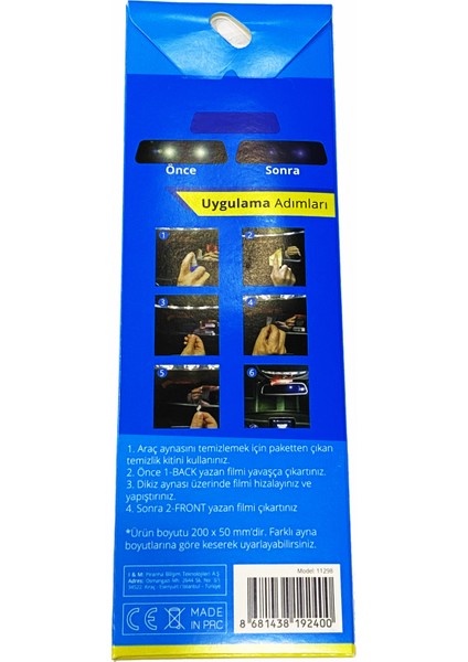 Dikiz Aynası Parlama Önleyici fiyatları