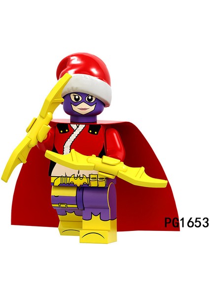 8 Parça Superhero Noel Sürümü Minifigure Panter Siyah Dul Monte Yapı Taşı Bebek Dekorasyon Oyuncak (Yurt Dışından)