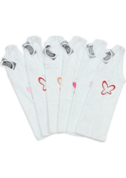 Gümüş 3056 6'lı Kız Geniş Askılı Taşlı Atlet indirimleri