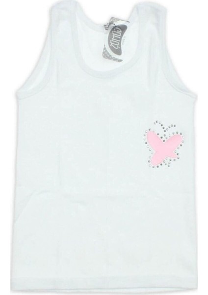 Gümüş 3056 6'lı Kız Geniş Askılı Taşlı Atlet modelleri