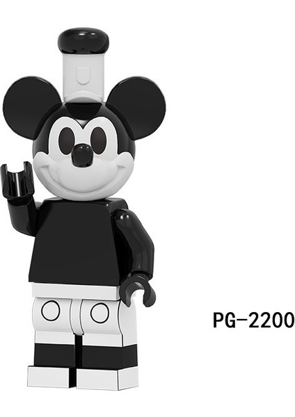 8 Parça Karikatür Bebek Mickey Minnie Scourge ve Chiditi Çocuk Eğitim Montaj Blokları Minifigures (Yurt Dışından)