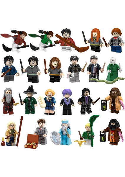 22 Parça Harry Potter Serisi Karakter Voldemort Graves Çocuk Bulmaca Monte Yapı Taşı Minifigure Oyuncaklar (Yurt Dışından)