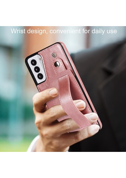 Samsung Galaxy S21 5g Için Tpu + Pu Bilek Kayışı Kılıf - Pembe (Yurt Dışından) fiyatları