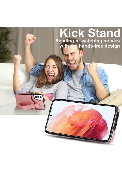Samsung Galaxy S21 5g Için Tpu + Pu Bilek Kayışı Kılıf - Pembe (Yurt Dışından) fırsatları