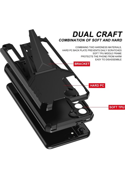 Samsung Galaxy S21 5g Için Pc + Tpu Kılıf - Siyah (Yurt Dışından) fiyatları