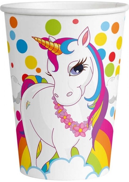 Bardak Rainbow Unicorn 8 Adet