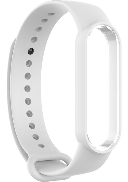 Mi Band 5 Yedek Bileklik Silikon Bileklik Beyaz Beyaz (Yurt Dışından)