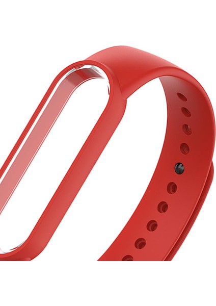 Mi Band 5 Yedek Bilezik Silikon Bileklik Kırmızı (Yurt Dışından)