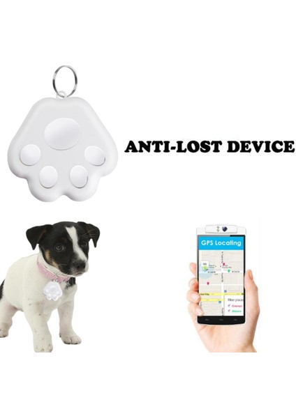 Akıllı Köpek Kedi Mini Gps Izci Cihazı Uygulaması Anti-Kayıp Bluetooth Beyaz (Yurt Dışından) indirimleri