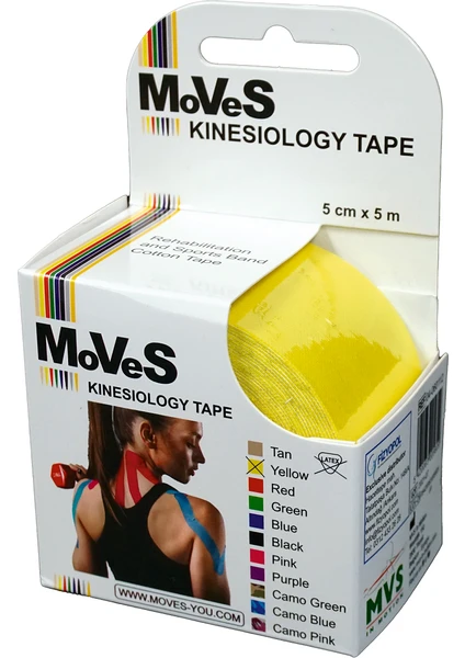 Tape Tex Kinesio Band Sarı 5cmX5m