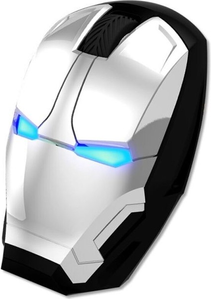 Iron Man Mouse Kablosuz Fare Oyun Fare Oyuncu Bilgisayar Fareleri Düğmesi Sessiz Tıklayın 800/1200/1600/2400DPI Ayarlanabilir Bilgisayar (Yurt Dışından)