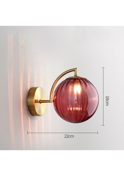 Oturma Odası Arka Plan Duvar Lambası Yaratıcı Vitray Topu Duvar Lambası Modern Minimalist Koridor Yatak Odası Başucu Lambası (Ampul Dahil Değil) (Yurt Dışından)