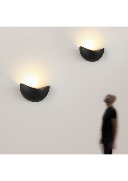 Yaratıcı Ay Tipi Duvar Işık Su Geçirmez IP65 Kapalı Açık Villa Yard Banyo Koridor Başucu Avlu Duvar Lambası 12 W | LED Iç Duvar Lambaları (Yurt Dışından) fırsatları