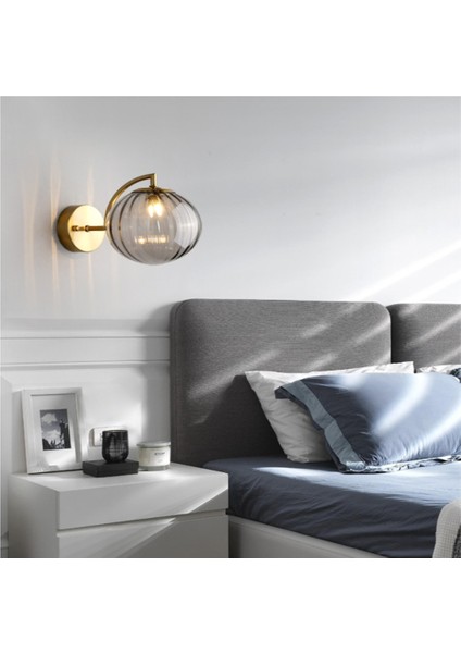 Oturma Odası Arka Plan Duvar Lambası Yaratıcı Vitray Topu Duvar Lambası Modern Minimalist Koridor Yatak Odası Başucu Lambası (Ampul Dahil Değil) (Yurt Dışından)