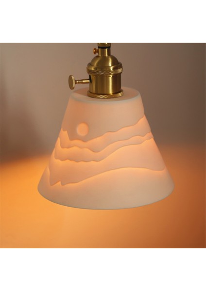 15 cm Dağ Çift Gölge Seramik Küçük Duvar Lambası, 220VE27 * 1 Ampul Olmadan, Yatak Odası Başucu Lambası, Oturma Odası Pirinç Duvar Lambası (Yurt Dışından) modelleri