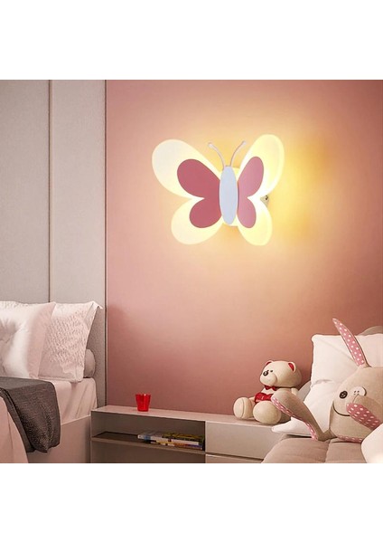 14 W Yaratıcı LED Çocuk Odası Duvar Lambası Karikatür Kişilik Kelebek Duvar Lambası Yatak Odası Başucu Okuma Lambası (Sıcak Işık) (Yurt Dışından) fiyatları