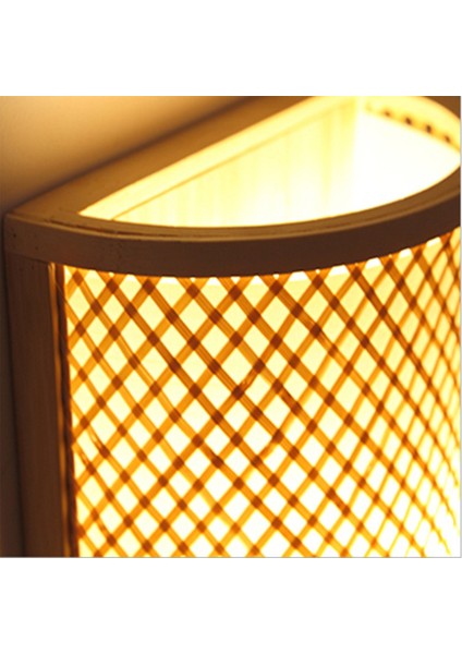 Bambu Duvar Lambası Otel B B Dekorasyon Çiftlik Projesi Bambu Sanat Duvar Lambası Koridor Koridor Yarım Daire Duvar Lambası (Yurt Dışından)