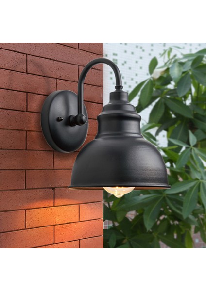 LED Duvar Lambası Açık Bahçe Mera Vintage Duvar Fener Siyah IP65 Su Geçirmez Endüstriyel Dekor Dışında Bahçe, Veranda ve Açık Işık Dışında. (Yurt Dışından) fiyatları