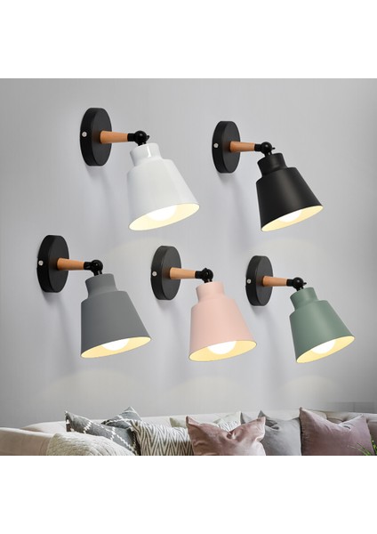 Basit Yatak Odası Duvar Lambası Amerikan Ferforje Macarons Yemek Odası Bar Oturma Odası Tv Duvar Lambası (Yurt Dışından) fiyatları