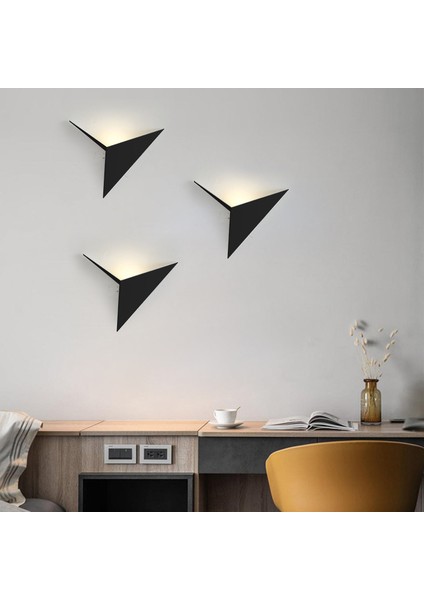 24 cm Kağıt Vinç Küçük Duvar Lambası, 220 V Sıcak Işık LED Basit Modern Oturma Odası Dekorasyon Lamba, Yaratıcı ve Sıcak Yatak Odası Başucu Lambası Koridor, Siyah (Yurt Dışından)