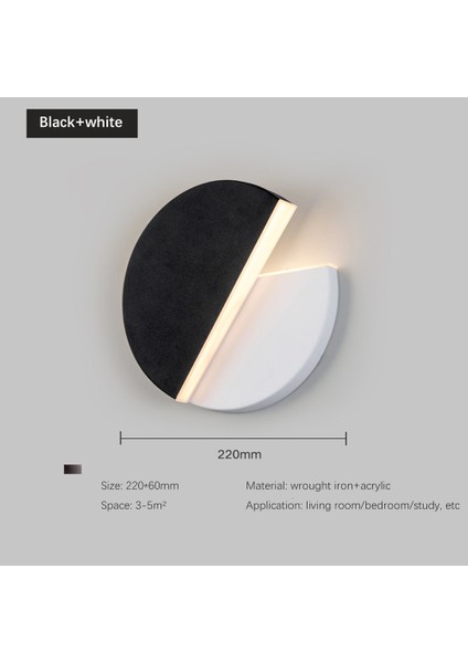 Dönebilen Duvar Lambası, 22 Cmld 10 W Duvar Lambası Sıcak Işık Modern Oturma Odası Lamba Yatak Odası Başucu Lambası Koridor Koridor, Siyah (Yurt Dışından) indirimleri
