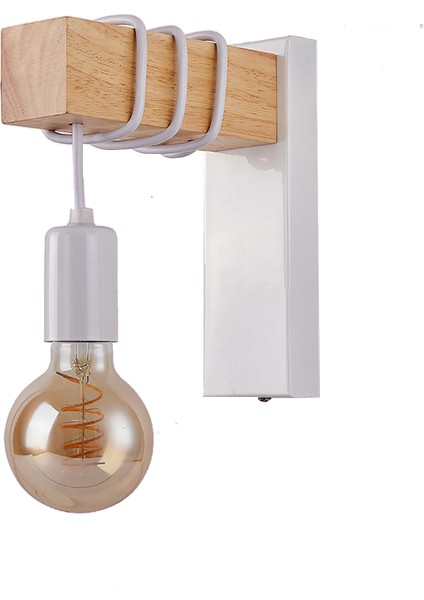 Retro Endüstriyel Stil Başucu Duvar Lambası Yaratıcı Oturma Odası Basit Yatak Odası Merdiven Koridor Sanat Arka Plan Açık Kahverengi Duvar Lambası (Ampul Dahil Değil) (Yurt Dışından)
