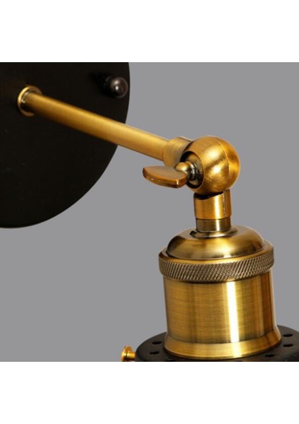 24 cm Tavan Toplama Kişilik Retro LED Duvar Lambası, 220 V Amerikan Ülke Demir Sanat Antika Restoran Bar Koridor Koridor Duvar Lambası, Siyah (Yurt Dışından)
