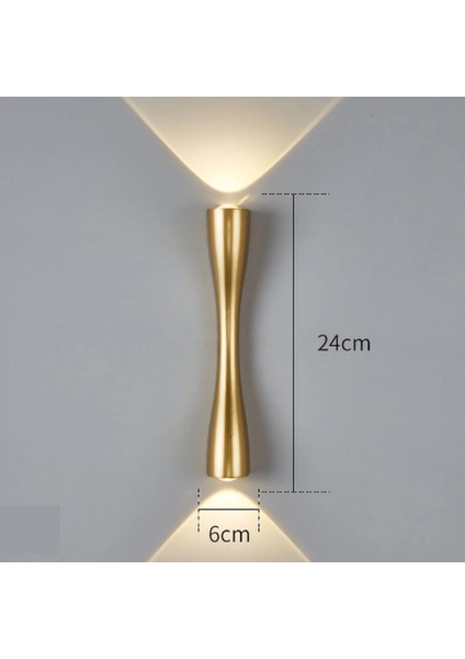 5 W LED Duvar Işık Alüminyum Duvar Işık LED Bahçe Sundurma Dıy Dekoratif Aydınlatma (Sıcak Işık) (Yurt Dışından)