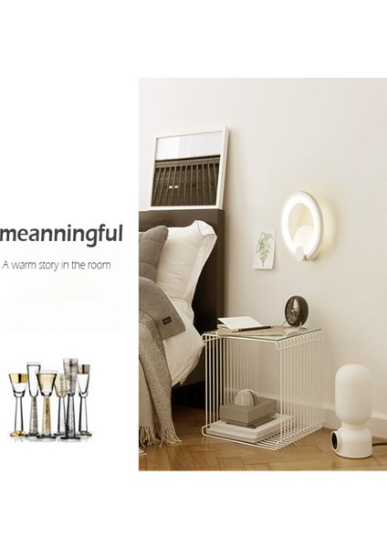24 W Yaratıcı LED Duvar Lambası Yatak Odası Başucu Akrilik Duvar Lambası Dekoratif Lambalar (Tri-Renk Karartma) (Yurt Dışından)