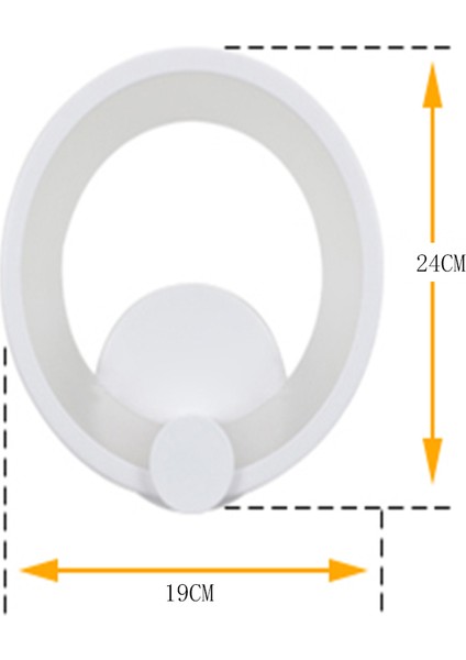 24 W Yaratıcı LED Duvar Lambası Yatak Odası Başucu Akrilik Duvar Lambası Dekoratif Lambalar (Tri-Renk Karartma) (Yurt Dışından)