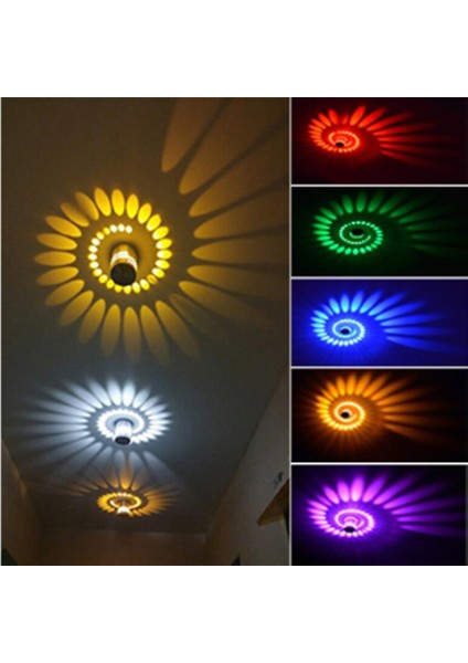 Spiral Delik LED Duvar Lambası Kısılabilir Spiral Lamba Uzaktan Kumanda Lambası ile Süslemek Için Aile Ktv Bar Düğün Parti Salonu Işıkları (Beyaz) (Yurt Dışından) fiyatları