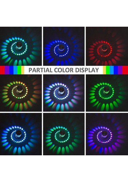 Spiral Delik LED Duvar Lambası Kısılabilir Spiral Lamba Uzaktan Kumanda Lambası ile Süslemek Için Aile Ktv Bar Düğün Parti Salonu Işıkları (Beyaz) (Yurt Dışından) indirimleri