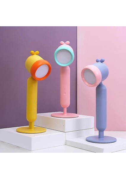 Çocuklar Masa Lambası Mini Sevimli Dokunuş Masaüstü Gece Lambası LED Başucu Çalışma Çalışma Okuma Lambası Karartma Bebek Işık Lambaları USB Şarj (BLUE8094B) (Yurt Dışından)