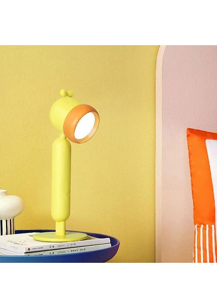 Çocuklar Masa Lambası Mini Sevimli Dokunuş Masaüstü Gece Lambası LED Başucu Çalışma Çalışma Okuma Lambası Karartma Bebek Işık Lambaları USB Şarj (BLUE8094B) (Yurt Dışından)