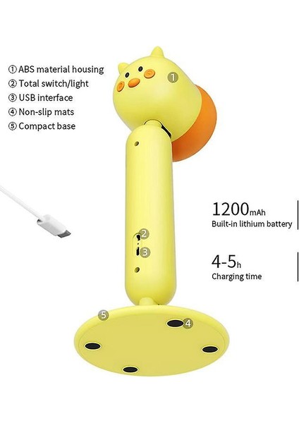 Çocuklar Masa Lambası Mini Sevimli Dokunuş Masaüstü Gece Lambası LED Başucu Çalışma Çalışma Okuma Lambası Karartma Bebek Işık Lambaları USB Şarj (BLUE8094B) (Yurt Dışından)