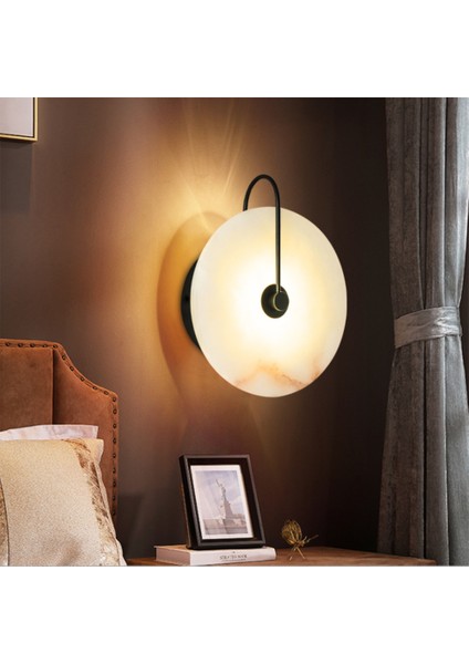 3 W Doğal Mermer Duvar Lambası Otel Homestay Dekorasyon Oturma Odası Başucu Koridor Aisle Giriş Aydınlatma (Yurt Dışından) fiyatları