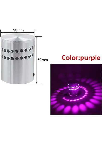 Spiral Delik LED Duvar Lambası Kısılabilir Spiral Lamba Uzaktan Kumanda Lambası ile Süslemek Için Aile Ktv Bar Düğün Parti Salonu Işıkları (Mor) (Yurt Dışından)