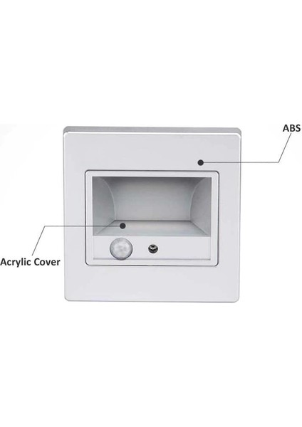 5 W Insan Vücudu Indüksiyon Enerji Tasarruflu Gece Işık LED Merdiven Adım Işık Adım Ayak Lambası Tipi 86 Gömülü Otel (Beyaz Işık) (Yurt Dışından)
