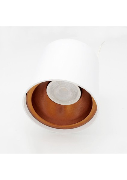 Sıva Üstü Yuvarlak Beyaz LED Spot Armatür GU10 LED Beyaz Ampullü modelleri