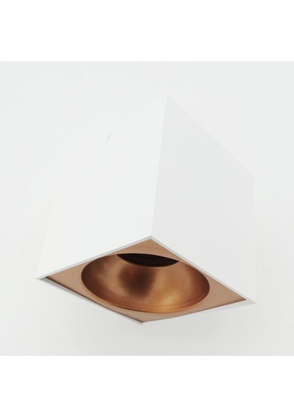 Sıva Üstü Kare Beyaz LED Spot Armatür GU10 LED Beyaz Ampullü