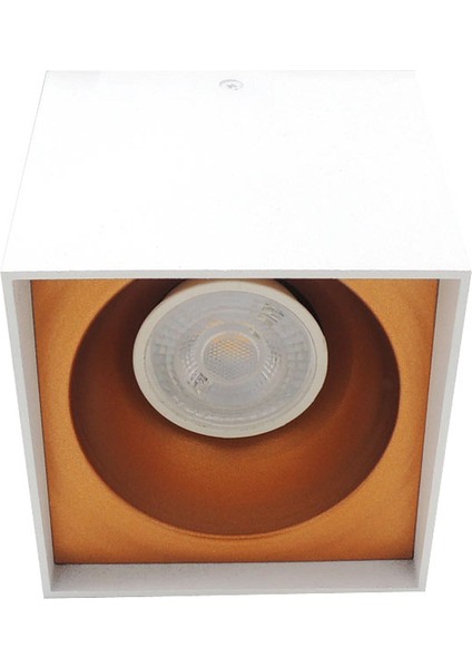 Sıva Üstü Kare Beyaz LED Spot Armatür GU10 LED Beyaz Ampullü fiyatları