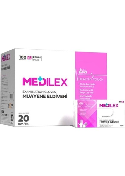 Hız Danışmanlık Reflex Medilex Eldiven Pembe Renk S Beden 100'LÜ
