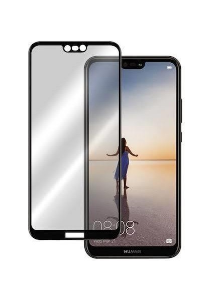 Teknoloji Cam Huawei Y7 2019 Siyah Kırılmaz Cam Ekran Koruma