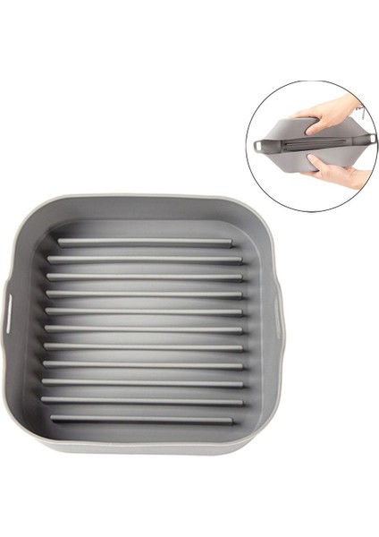 Yui / Xiaomi / Philips / Kumtel Uyumlu Air Fryer için Silikon Kap - Gri (Yurt Dışından) fiyatları