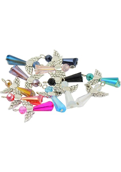 12X Karışık Vintage Peri Melek Charms Kolye Dıy Düğün Hediyesi Takı Craft