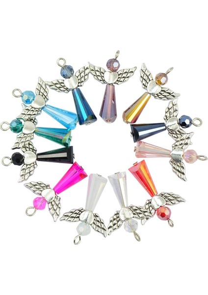 12X Karışık Vintage Peri Melek Charms Kolye Dıy Düğün Hediyesi Takı Craft fiyatları