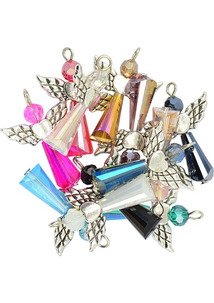 12X Karışık Vintage Peri Melek Charms Kolye Dıy Düğün Hediyesi Takı Craft fırsatları