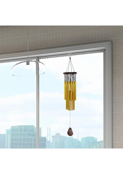 Rüzgar Çanları 27 Tüpler Gevşeme Hediyeler Çan Rüzgar Çanı Noel Home Bahçe Altın Için(Yurt Dışından)