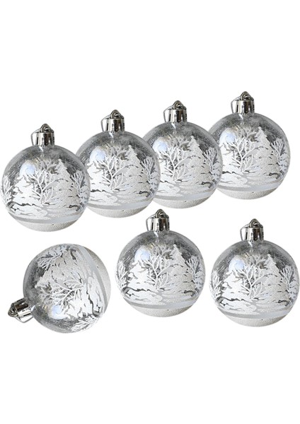6 Adet / Takım Noel Ağacı Topları Dekorasyon Joyous Atmosfer Ev Için Asılı 8 cm